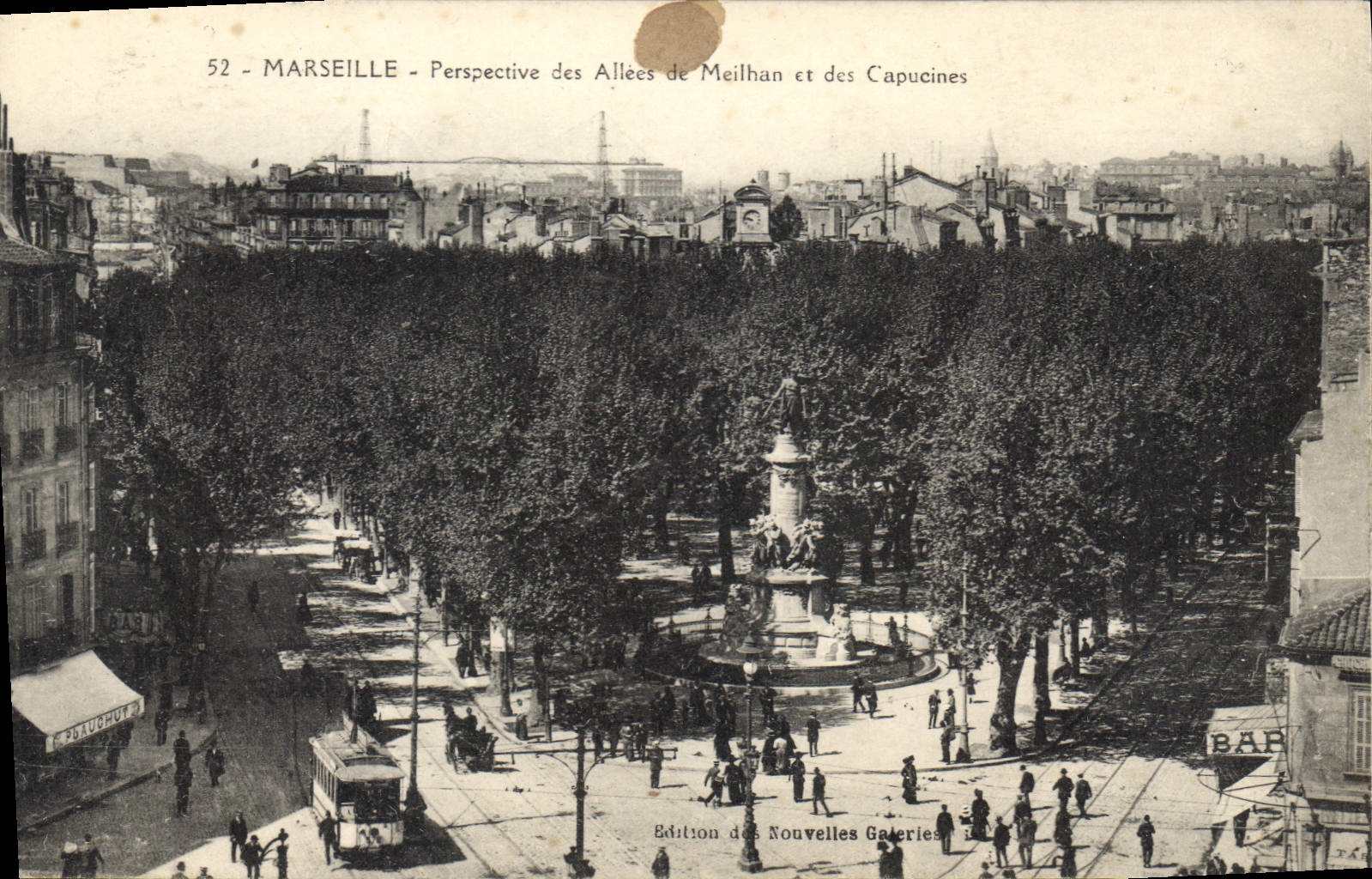 CPA Marseille Perspective des Allees de Meilhan et des Capucines 