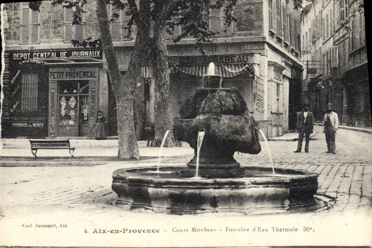 CPA Aix en Provence Cours Mirabeau fontaine d'eau Thermale