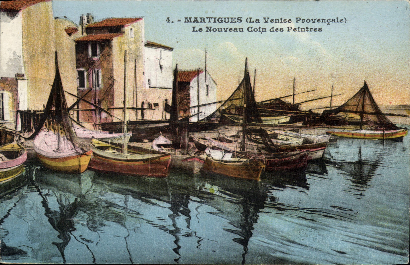 CPA Martigues la Venise Provencale le nouveau Coin des peintres Bateaux