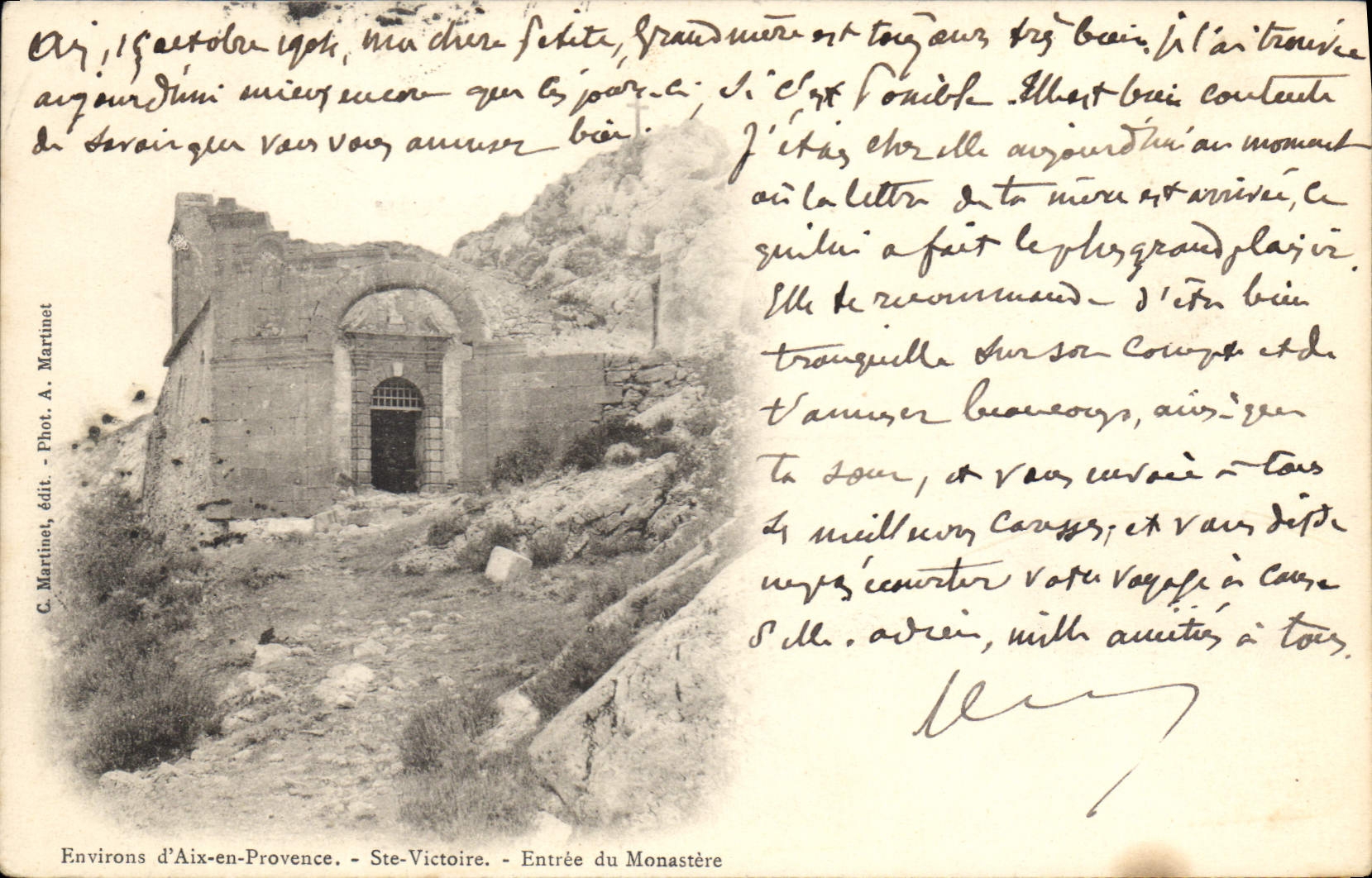 CPA Environs d'Aix en Provence Ste Victoire entree du Monastere