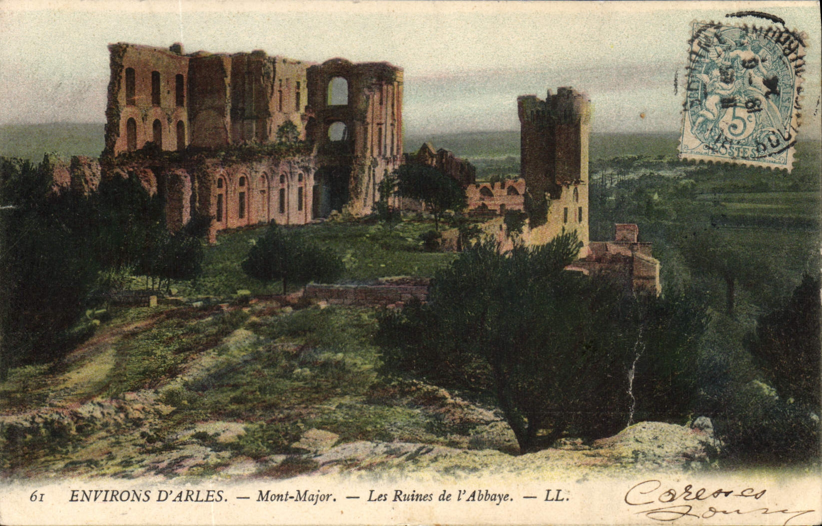CPA Environs d'Arles Mont Major les Ruines de l'Abbaye 