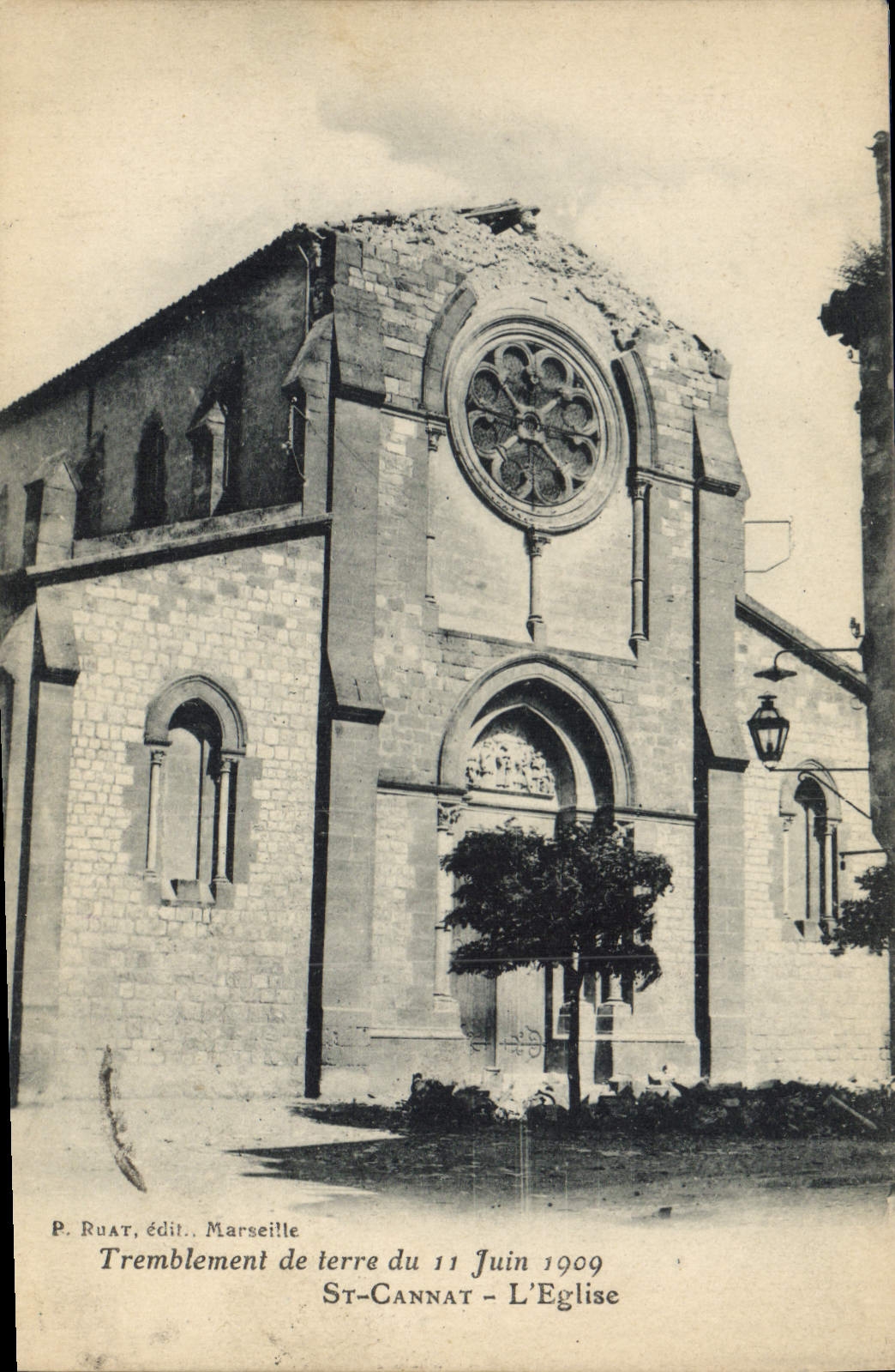 CPA Tremblement de terre du 11 Juin 1909 St cannat l'Eglise