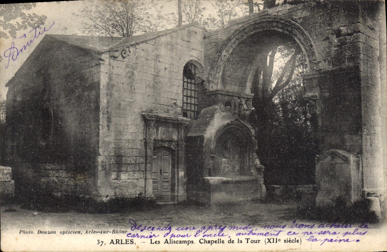 CPA Arles les Aliscamps chapelle de la Tour XII S