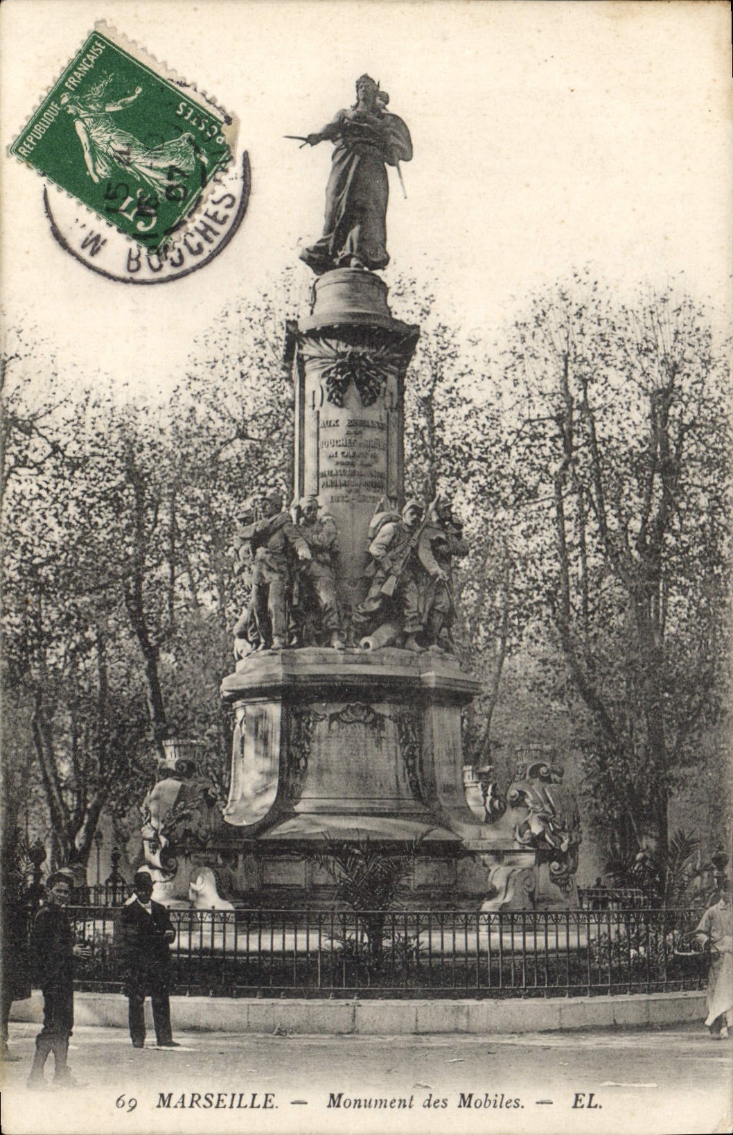 CPA Marseille monument des Mobiles 