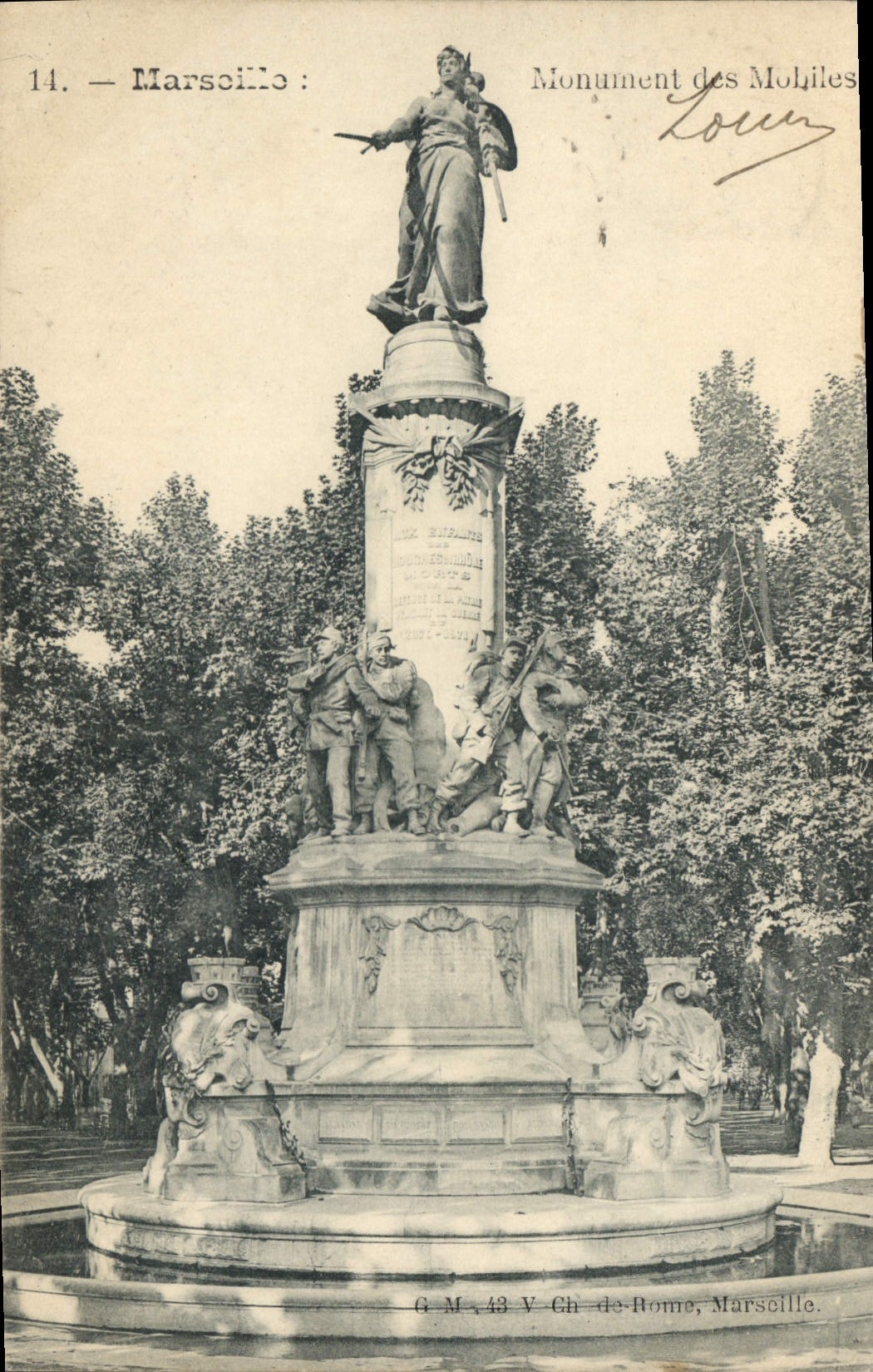 CPA Marseille Monument des Mobiles 
