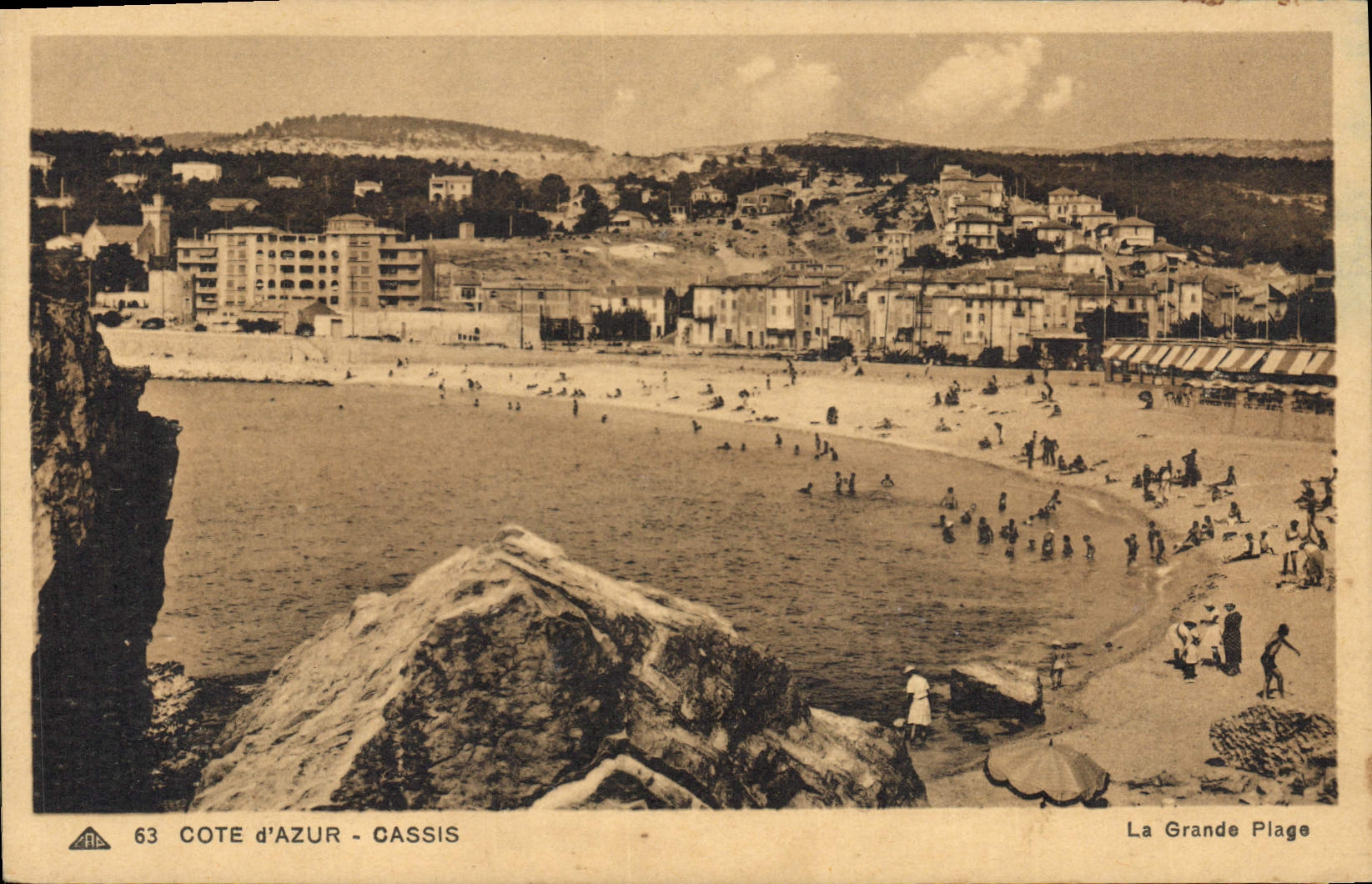 CPA Cote d'Azur Cassis La Grande Plage 