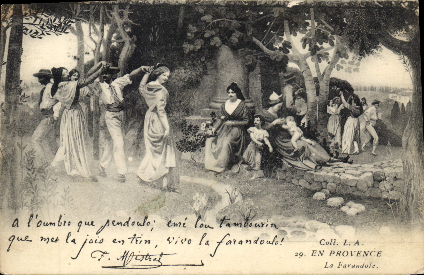 CPA En Provence La Farandole 