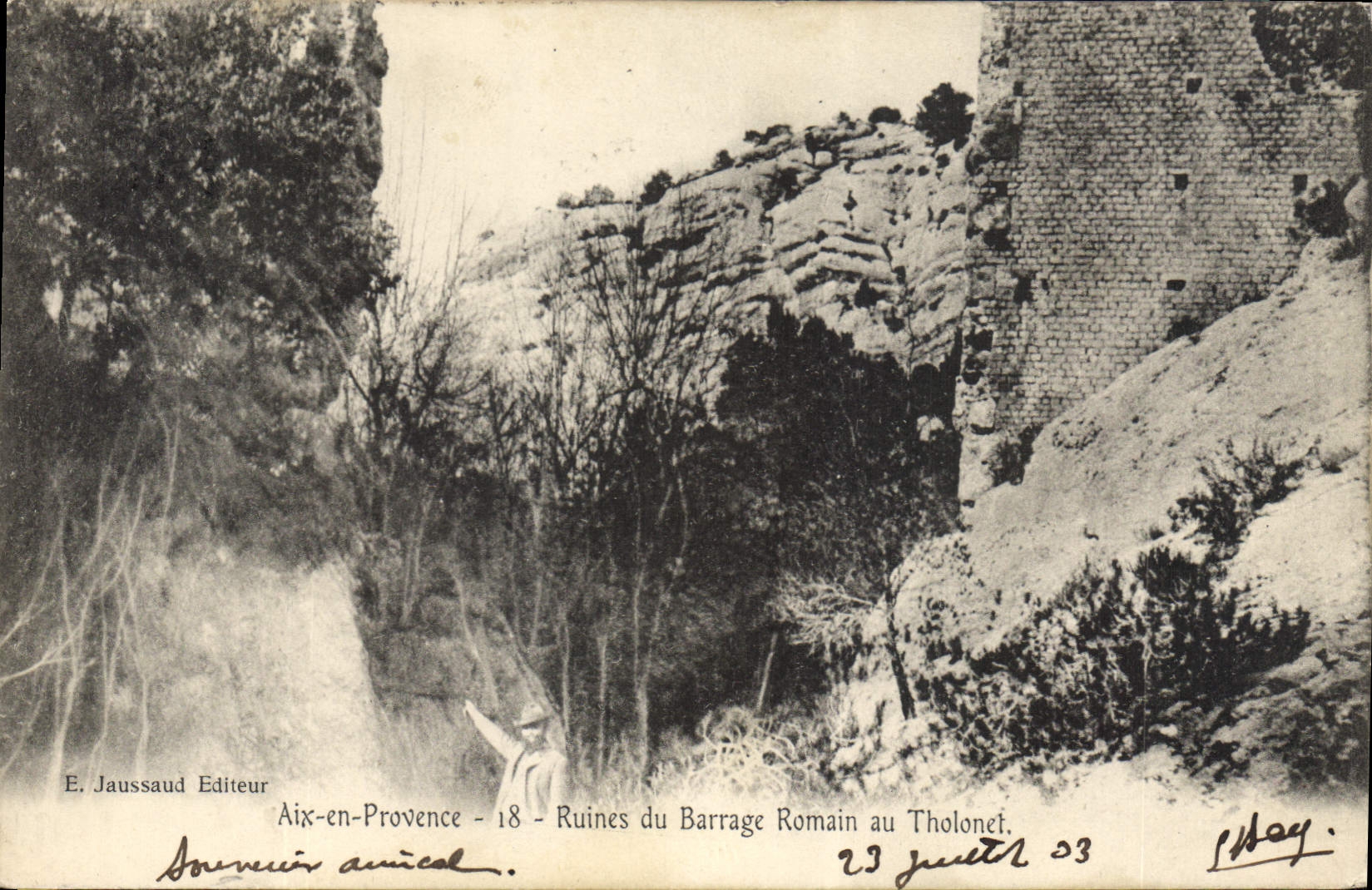 CPA Aix en Provence Ruines du Barrage Romain au Tholonet