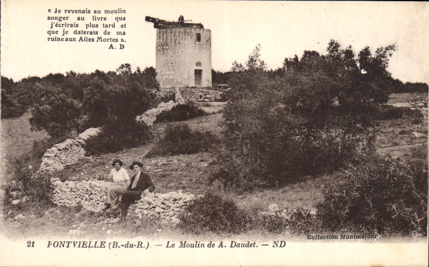 CPA Fontvieille B du R Le moulin de A Daudet 