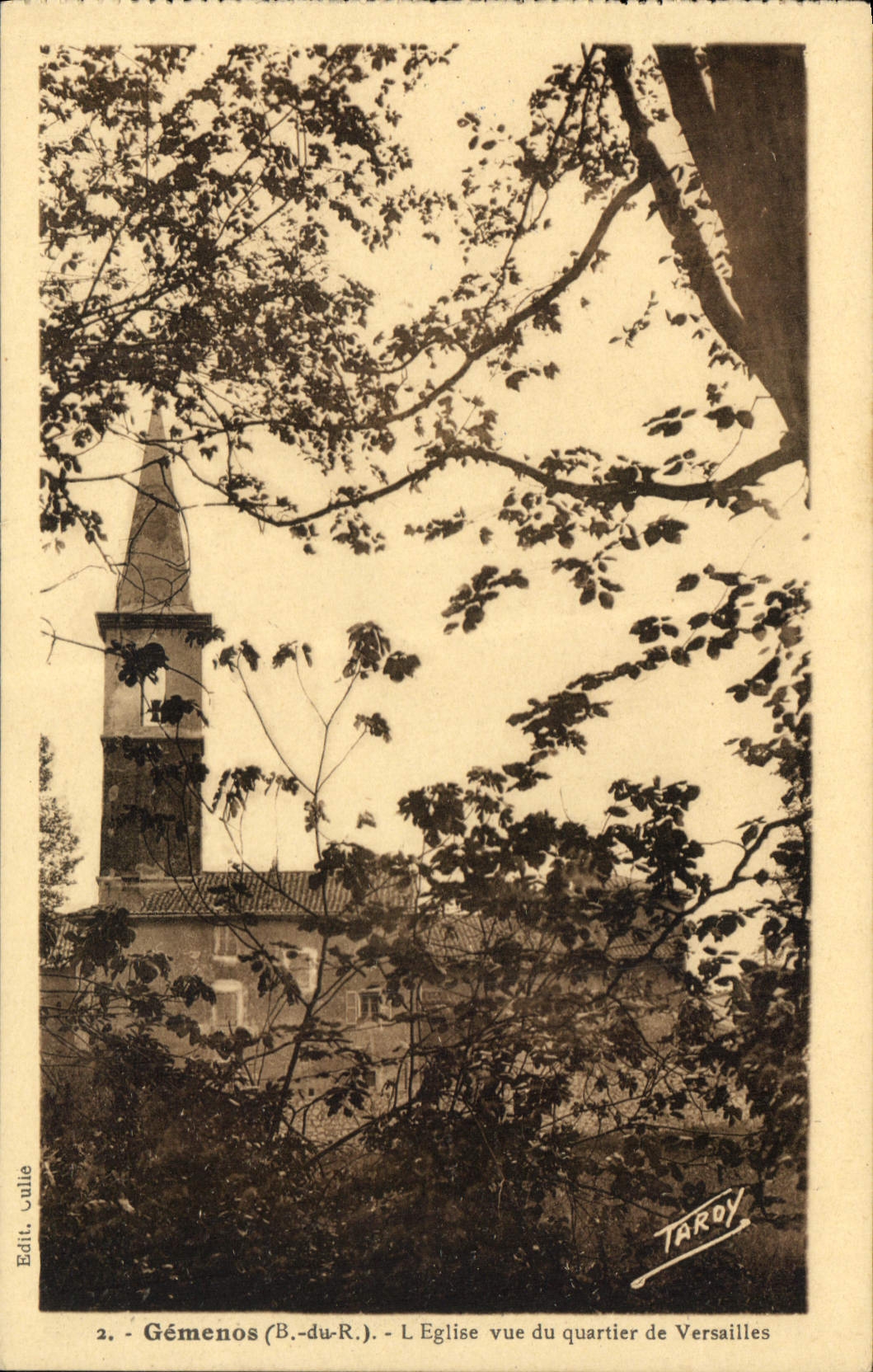 CPA Gemenos - L'Eglise vue du quartier de Versailles