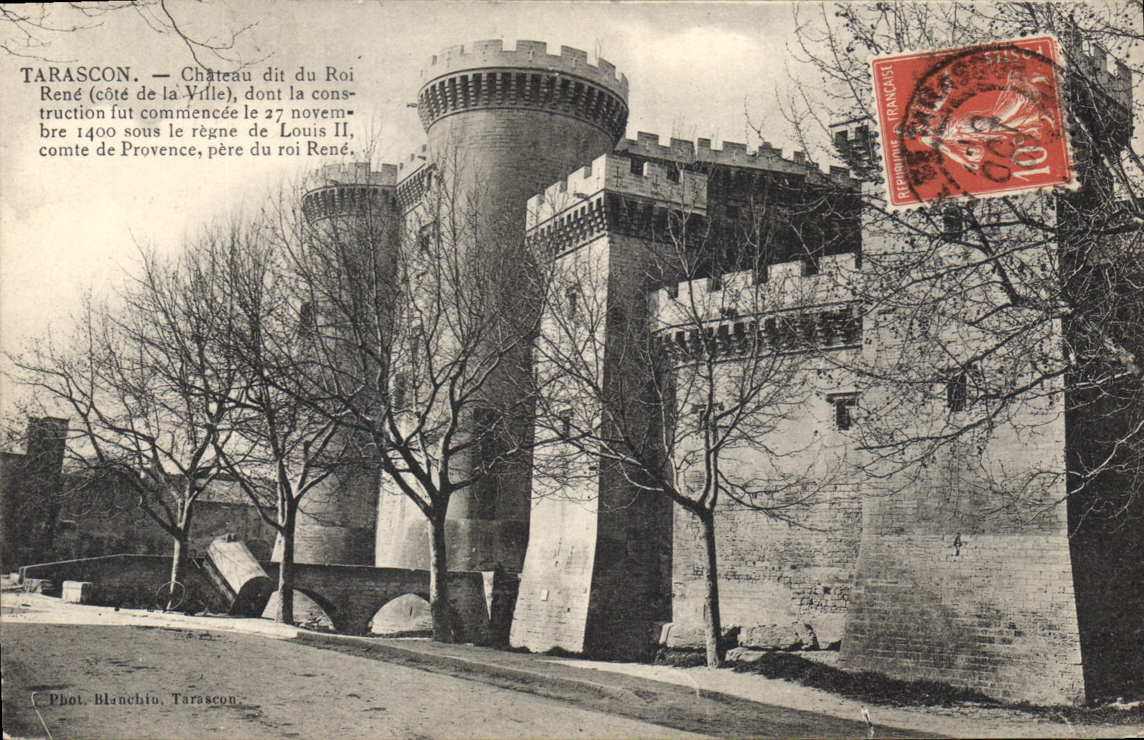 CPA Chateau dit du Roi Rene (cote de la Vile) dont la construction fut commencee le 27 novembre 1400