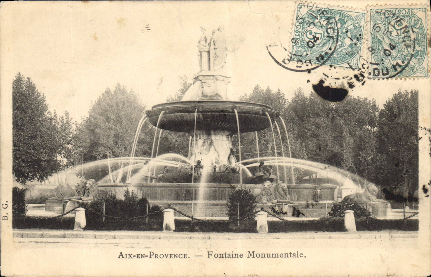 CPA Aix en Provence Fontaine Monumentale
