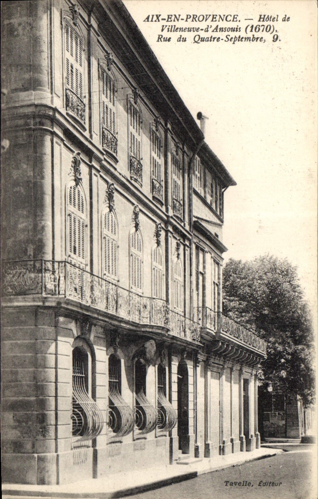 CPA Hotel de Villeneuve d'Ansouis (1670) Rue du Quatre Septembre