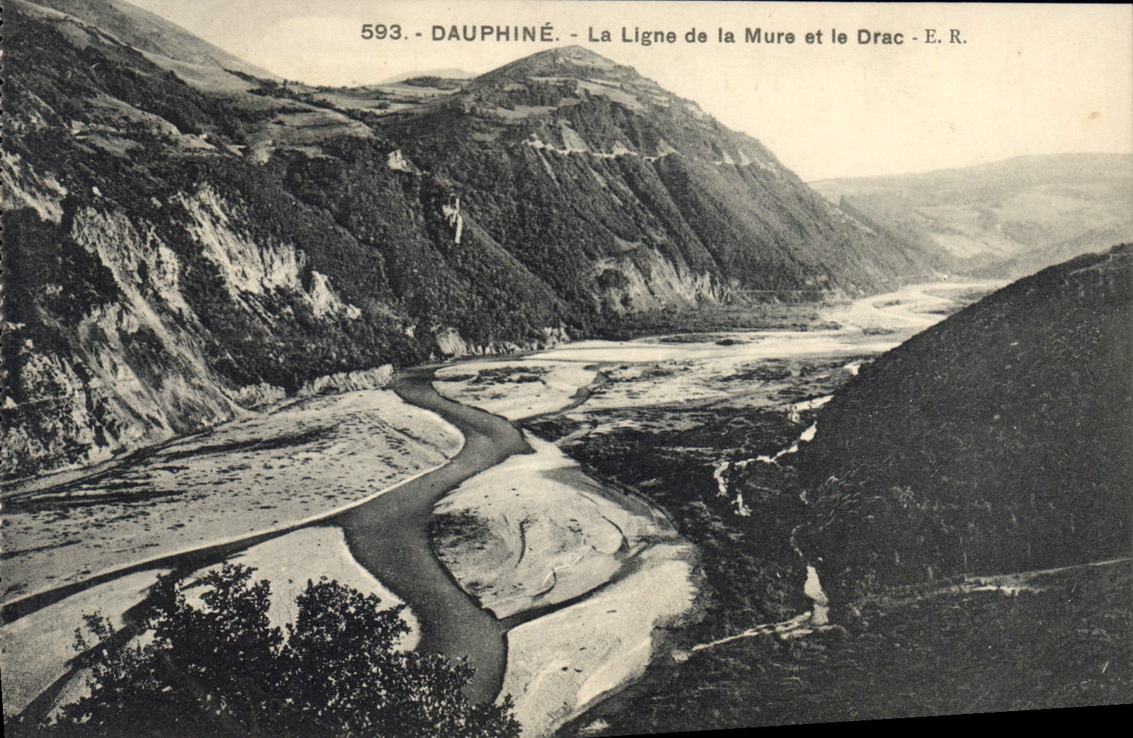 CPA Dauphine La Ligne de la Mure et le Drac