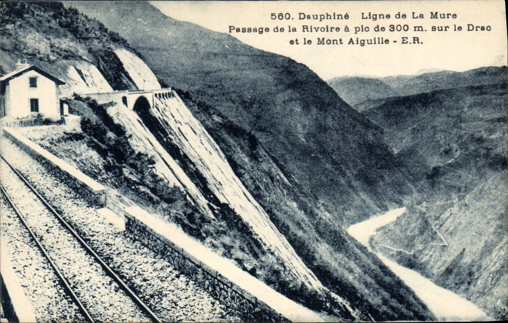 CPA Dauphine Ligne de la Mure. Passage de la Rivoire sur le Drac et le Mont Aiguille