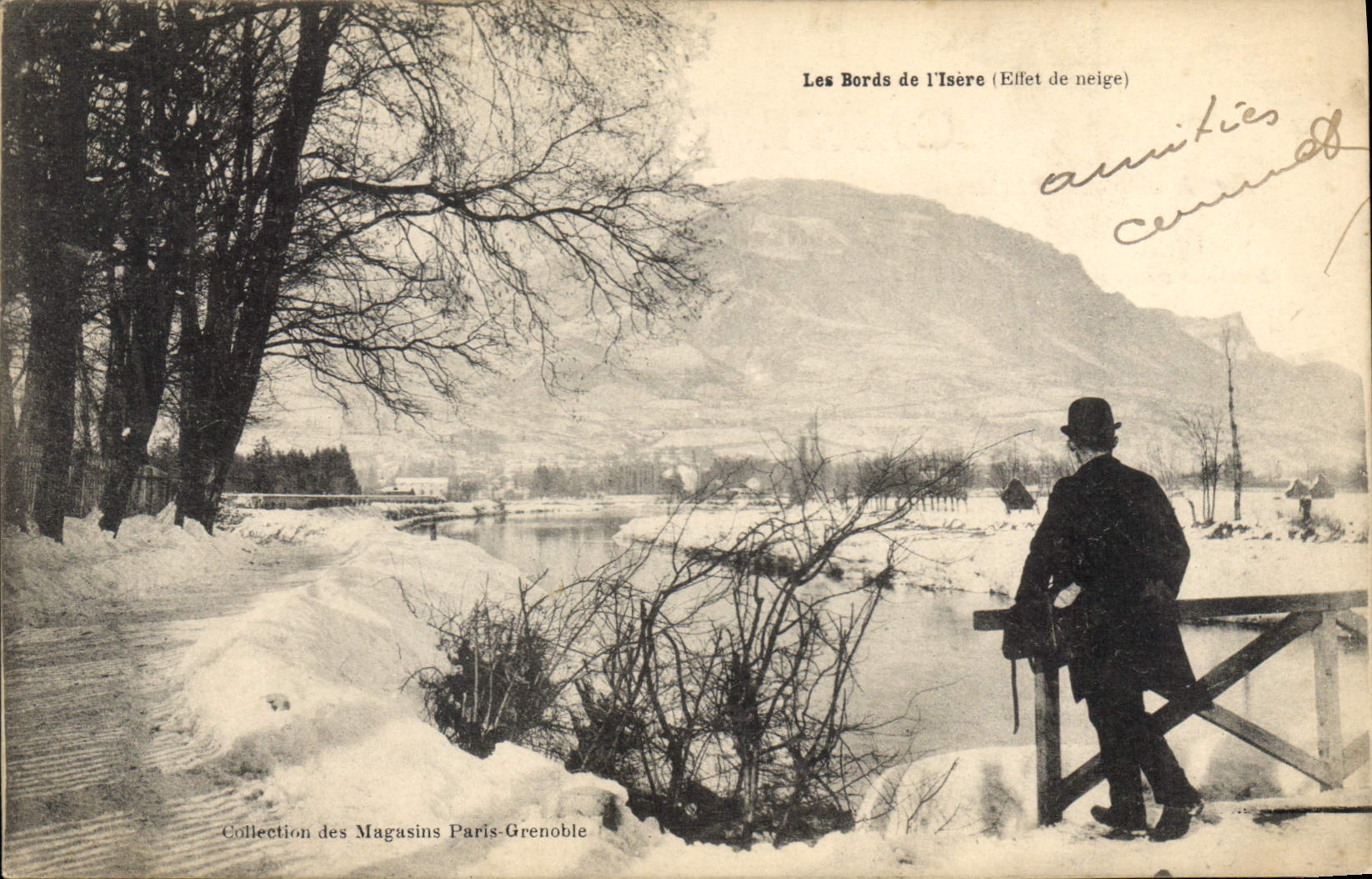 CPA Les Bord de l'Isere Effet de neige