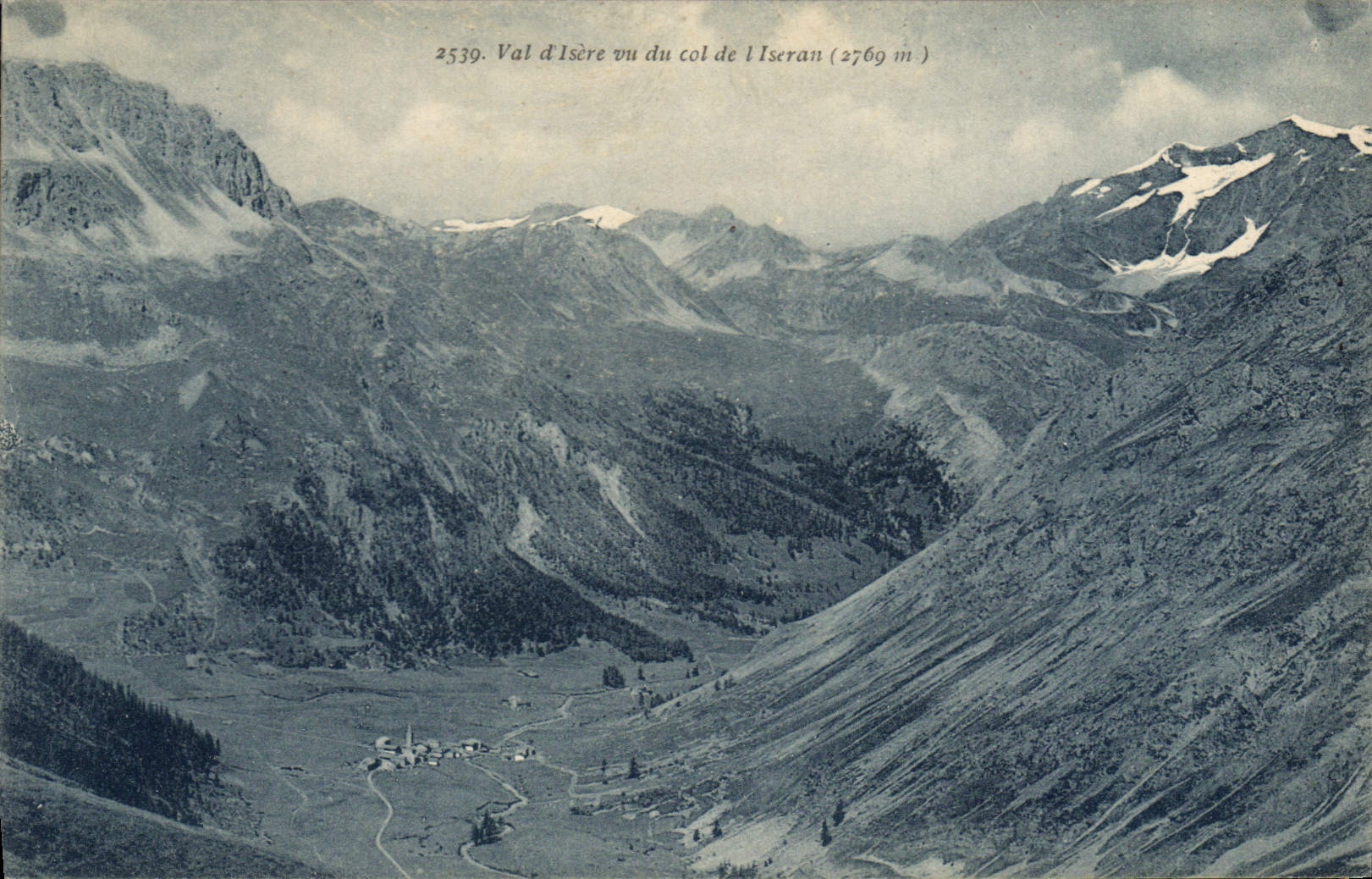 CPA Val d'Isere vu du col de l'Iseran