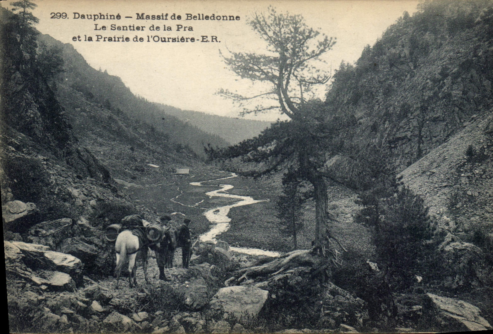 CPA Dauphine Massif de Belledonne Le Sentier de la Pra et la Prairie de l'Oursiere
