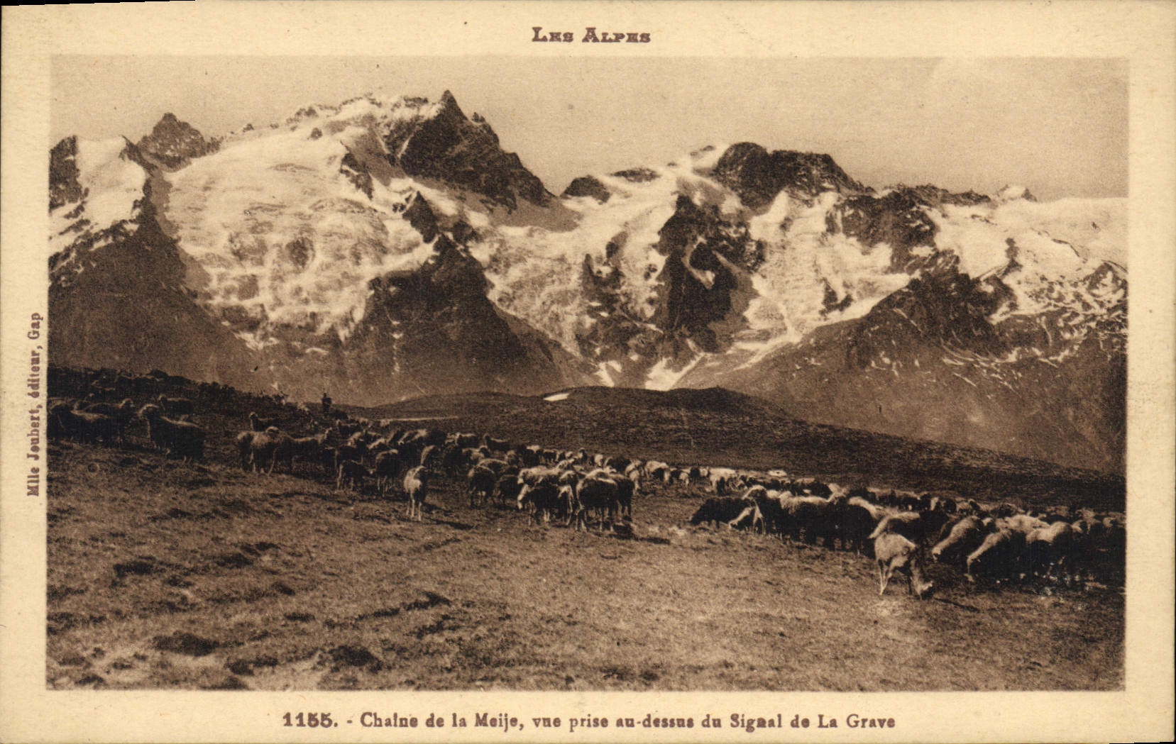CPA Chales de la Meije vue prise su dessus du Signal de la Grave Moutons