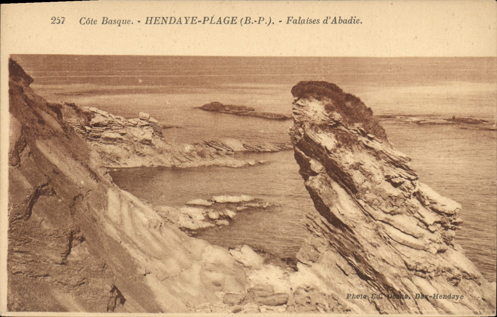 CPA Hendaye Plage Falaises d'Abadie
