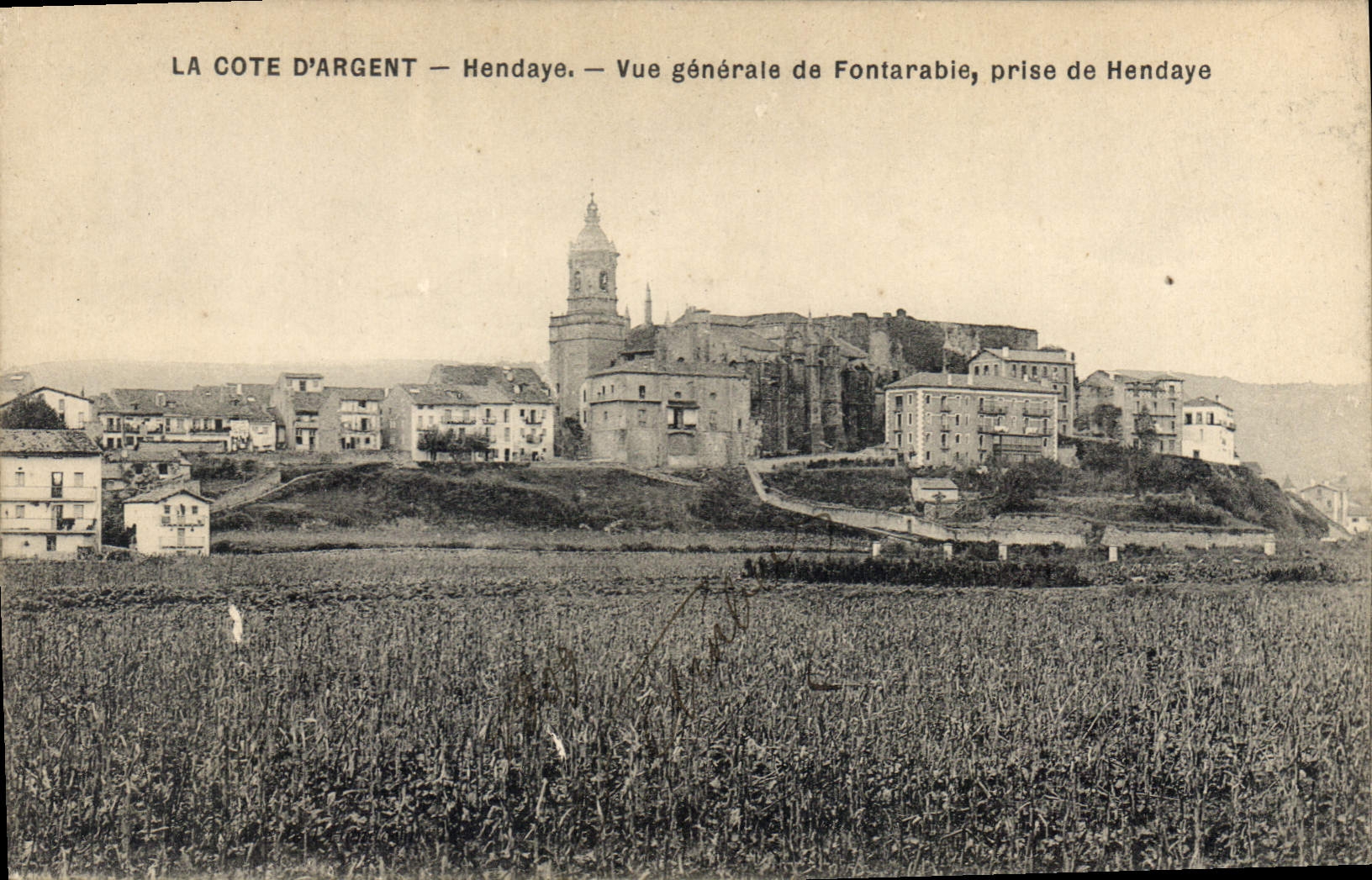 CPA Vue generale de Fontarabie prise de Hendaye