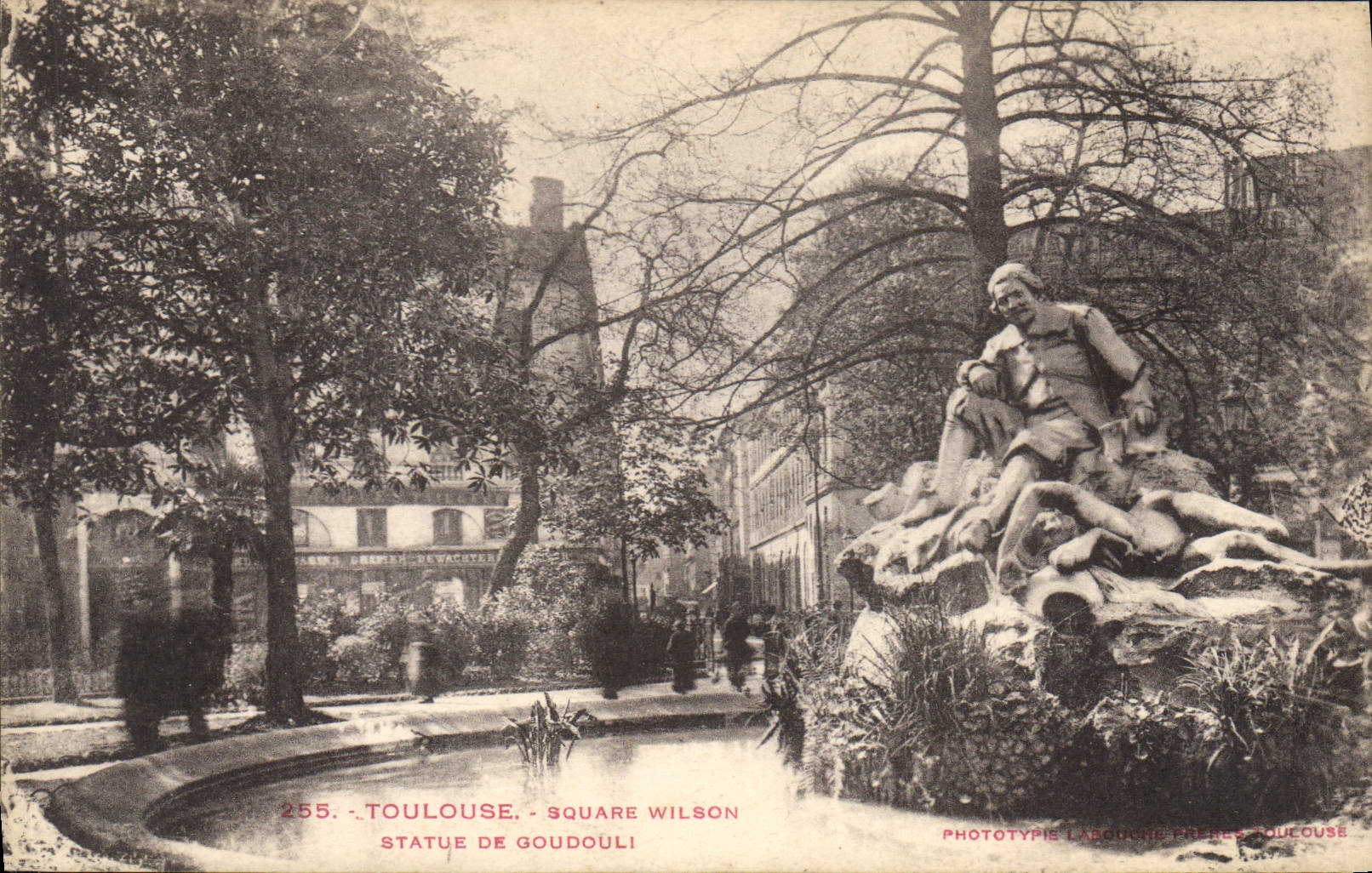 CPA Toulouse Square Wilson Statue de Goudouli