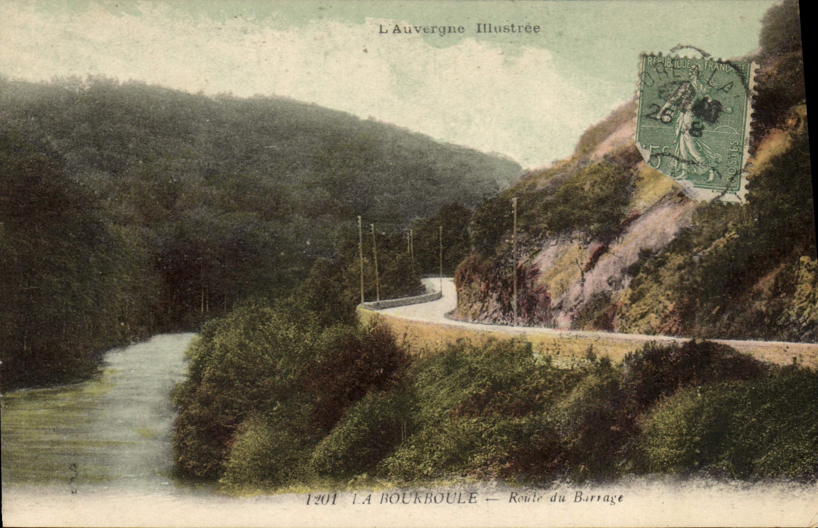 CPA La Bourboule Route du Barrage