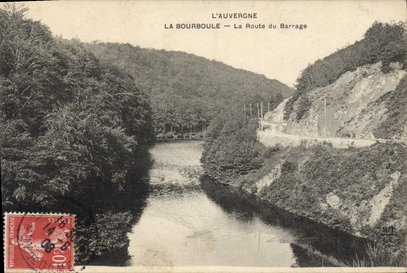 CPA La Bourboule Route du Barrage