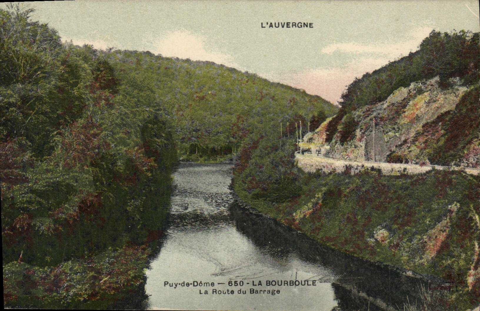 CPA La Bourboule La route du Barrage