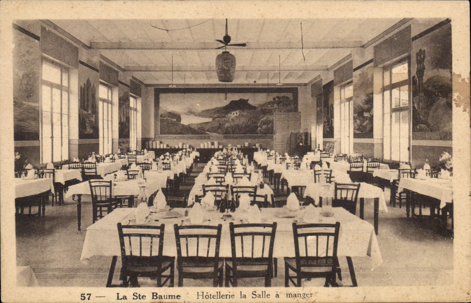 CPA La Ste Baume Hotellerie la Salle a manger