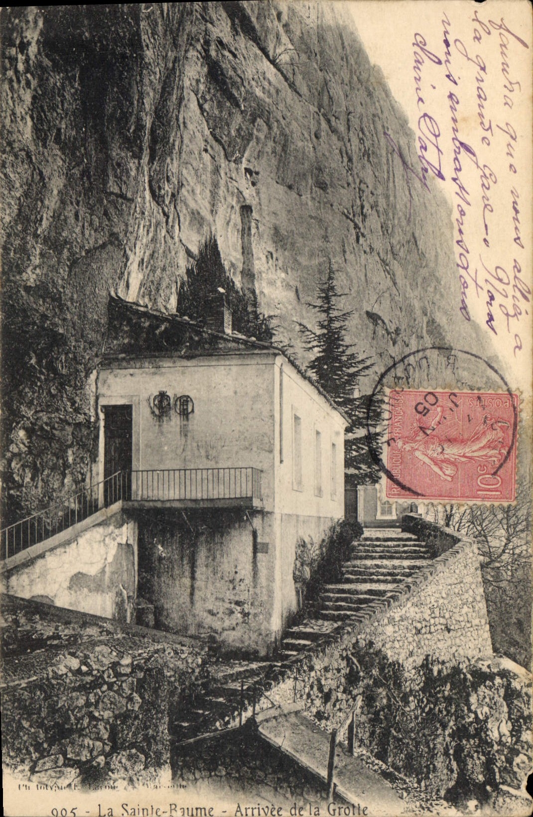 CPA La Sainte Baume Arrivee de la Grotte