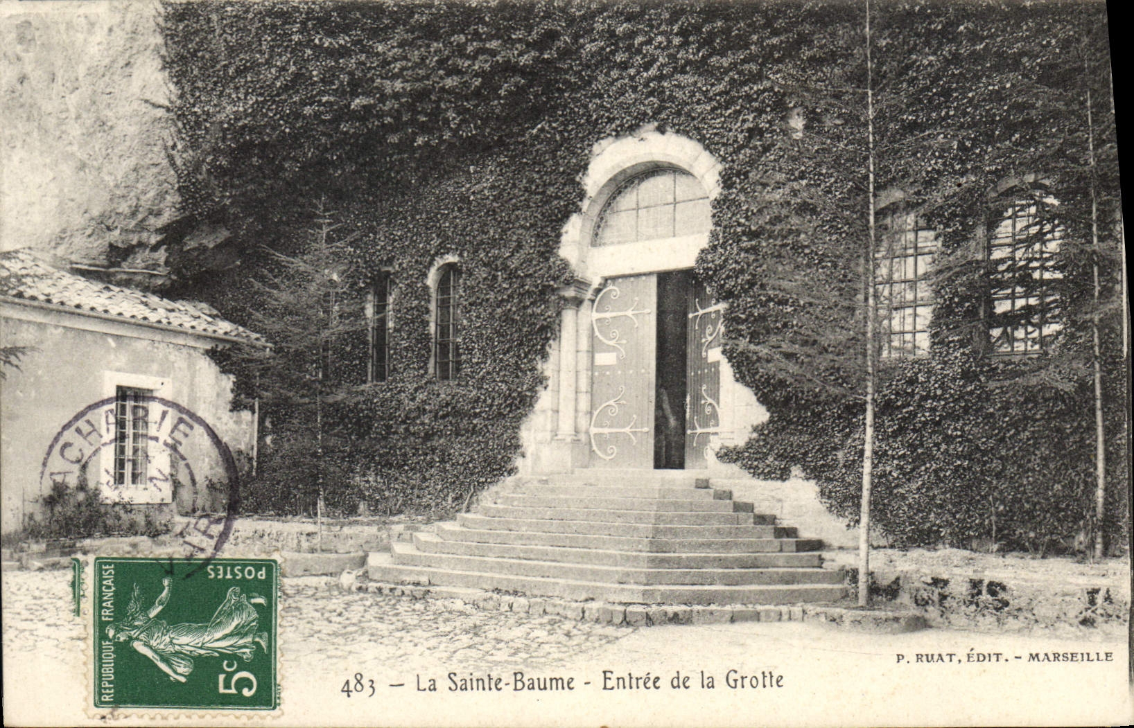 CPA La Sainte Baume Entree de la Grotte