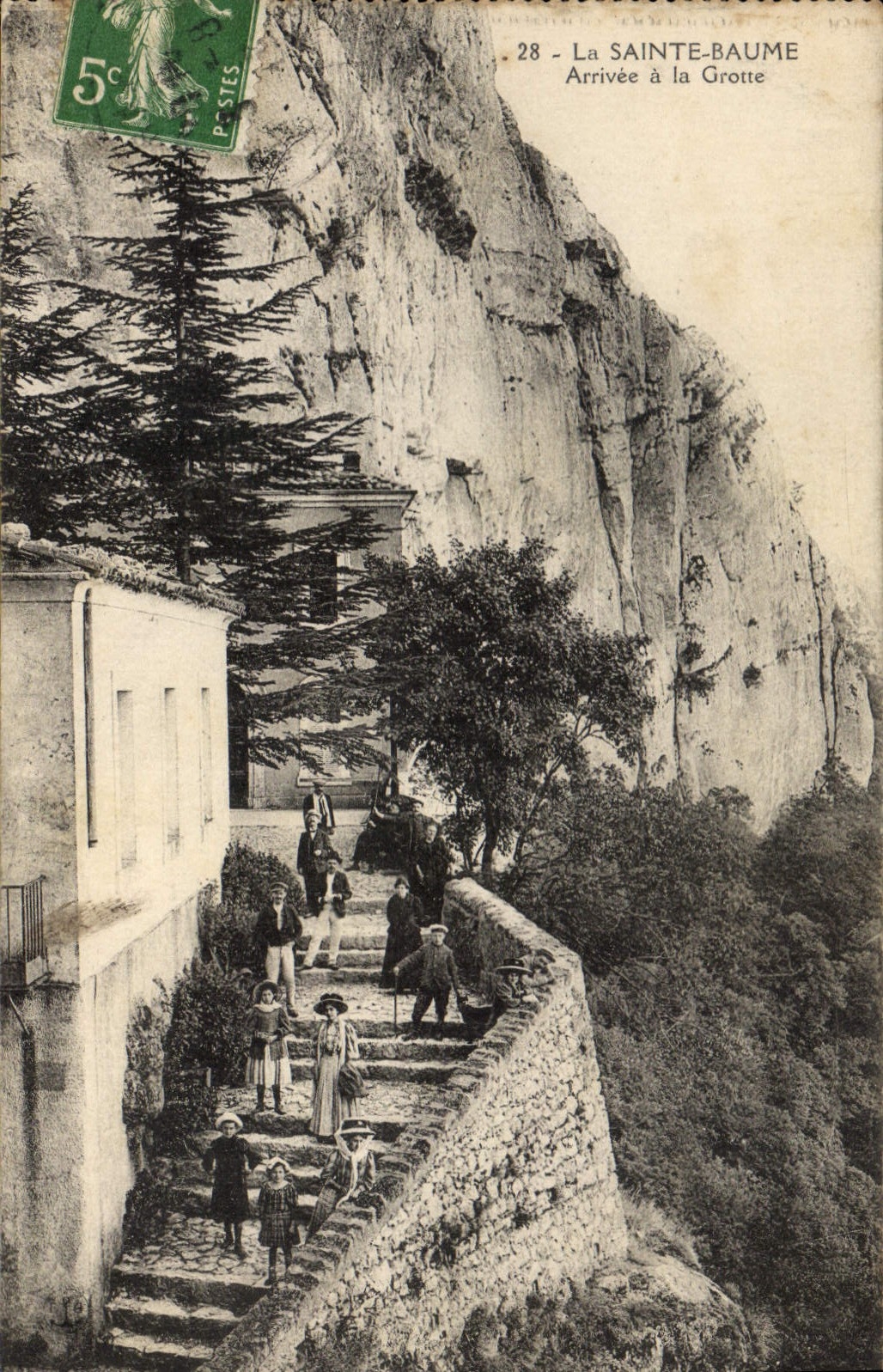CPA La Sainte Baume Arrivee a la Grotte