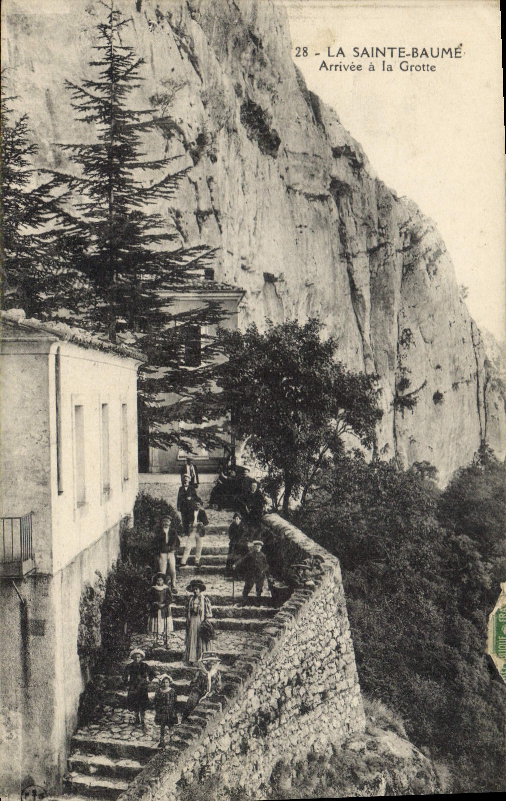 CPA La Sainte Baume Arrivee a la Grotte