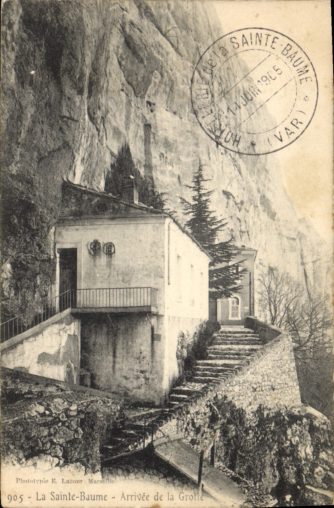 CPA La Sainte Baume Arrivee de la Grotte