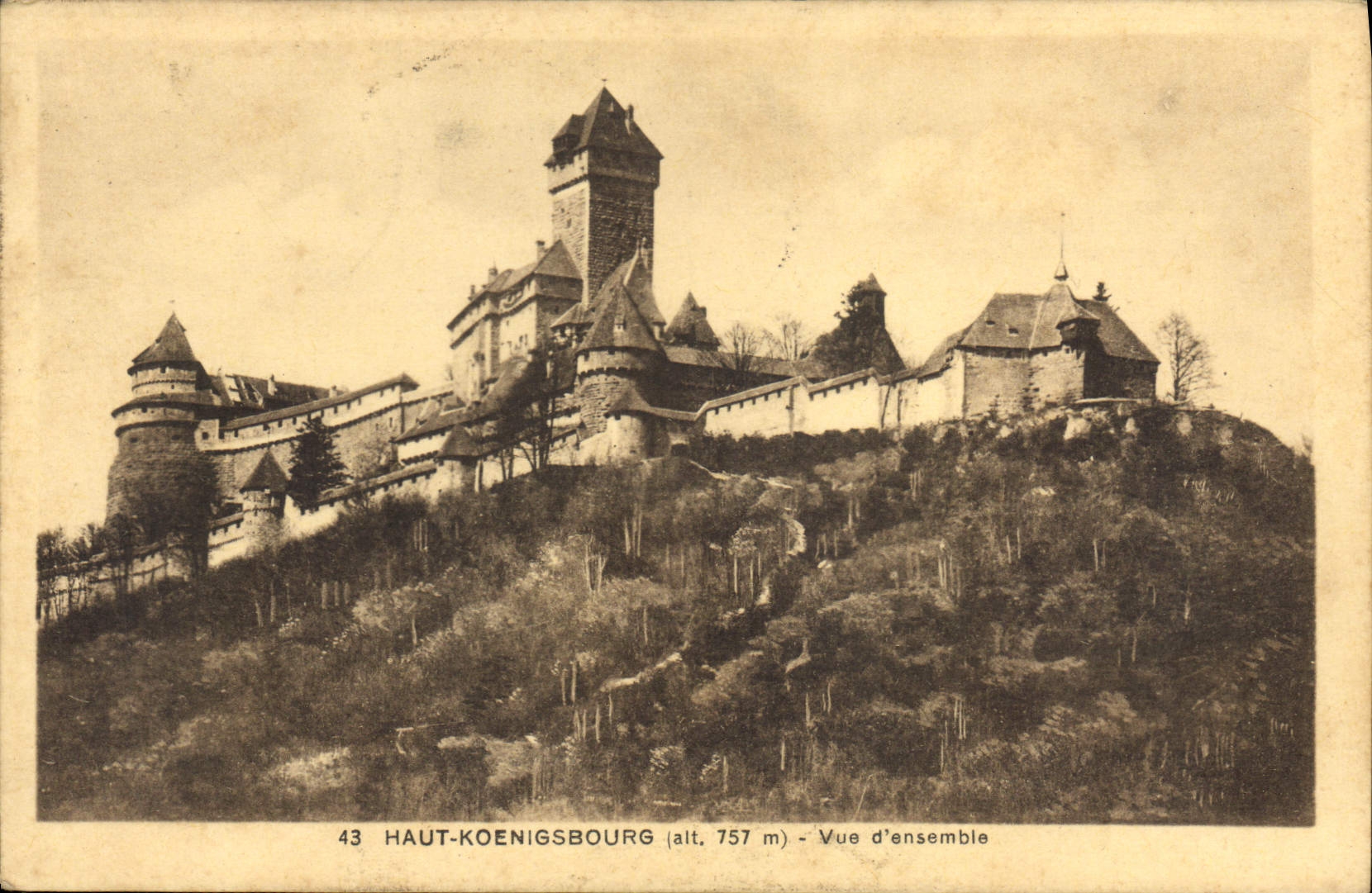 CPA Haut Koenigsbourg Vue d'ensemble