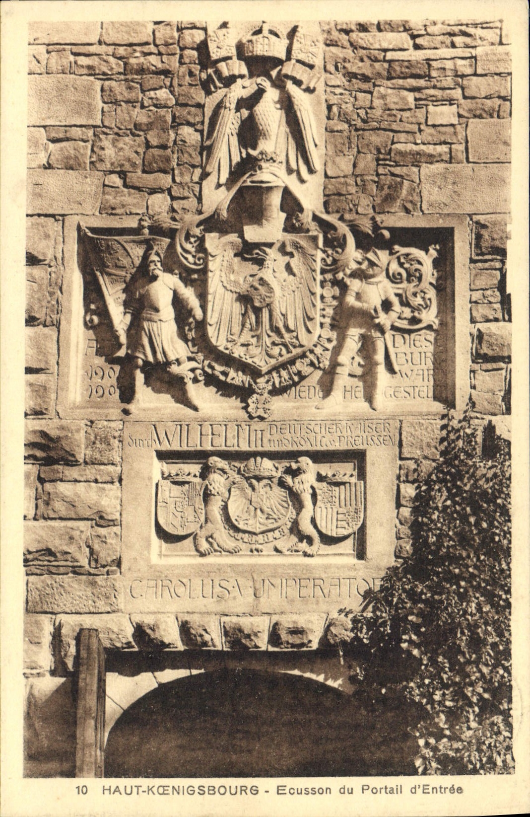 CPA Haut Koenigsbourg Ecusson du Portail d'entree