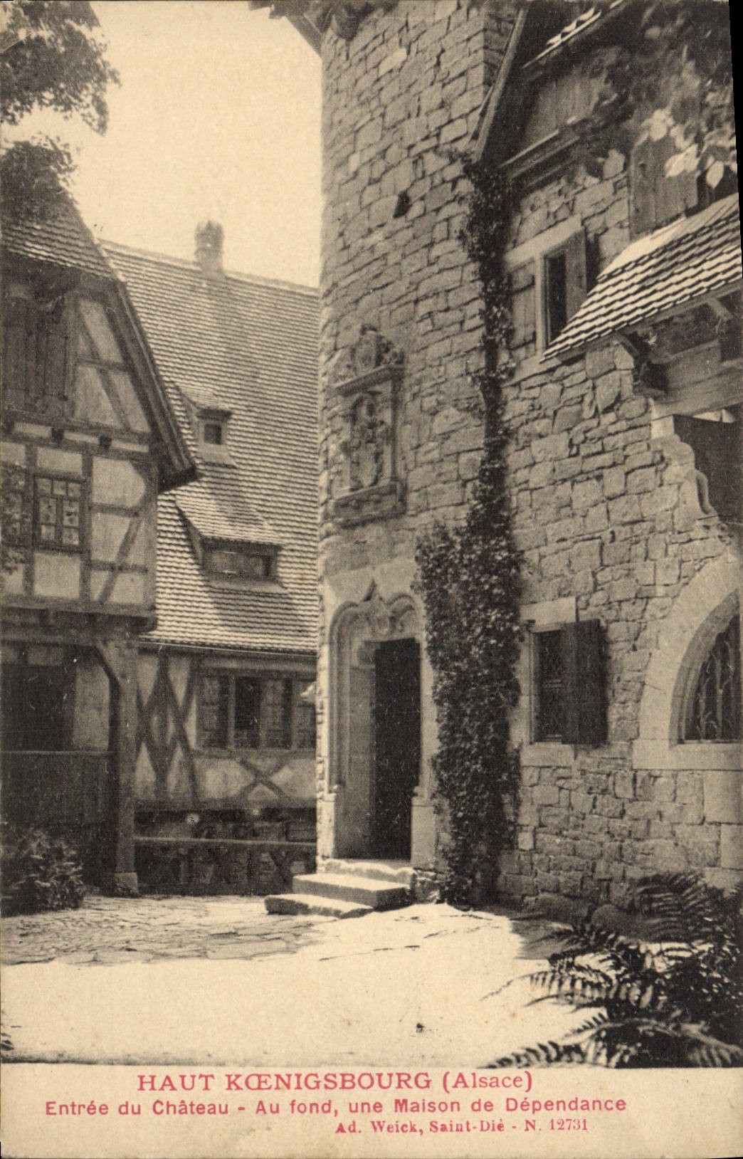 CPA Haut Koenigsbourg Entree du Chateau