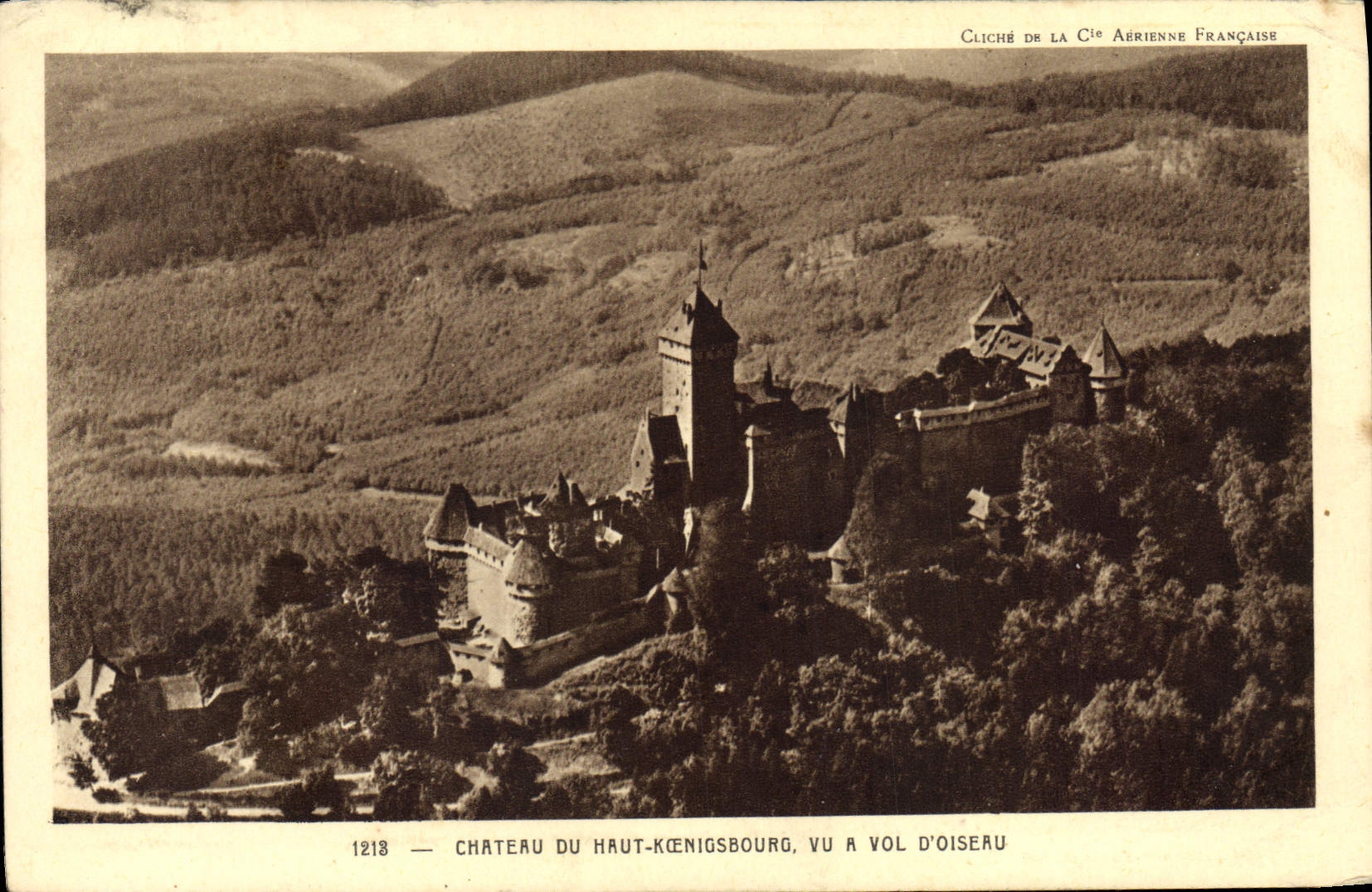 CPA Chateau du Haut Koenigsbourg vu a vol d'oiseau