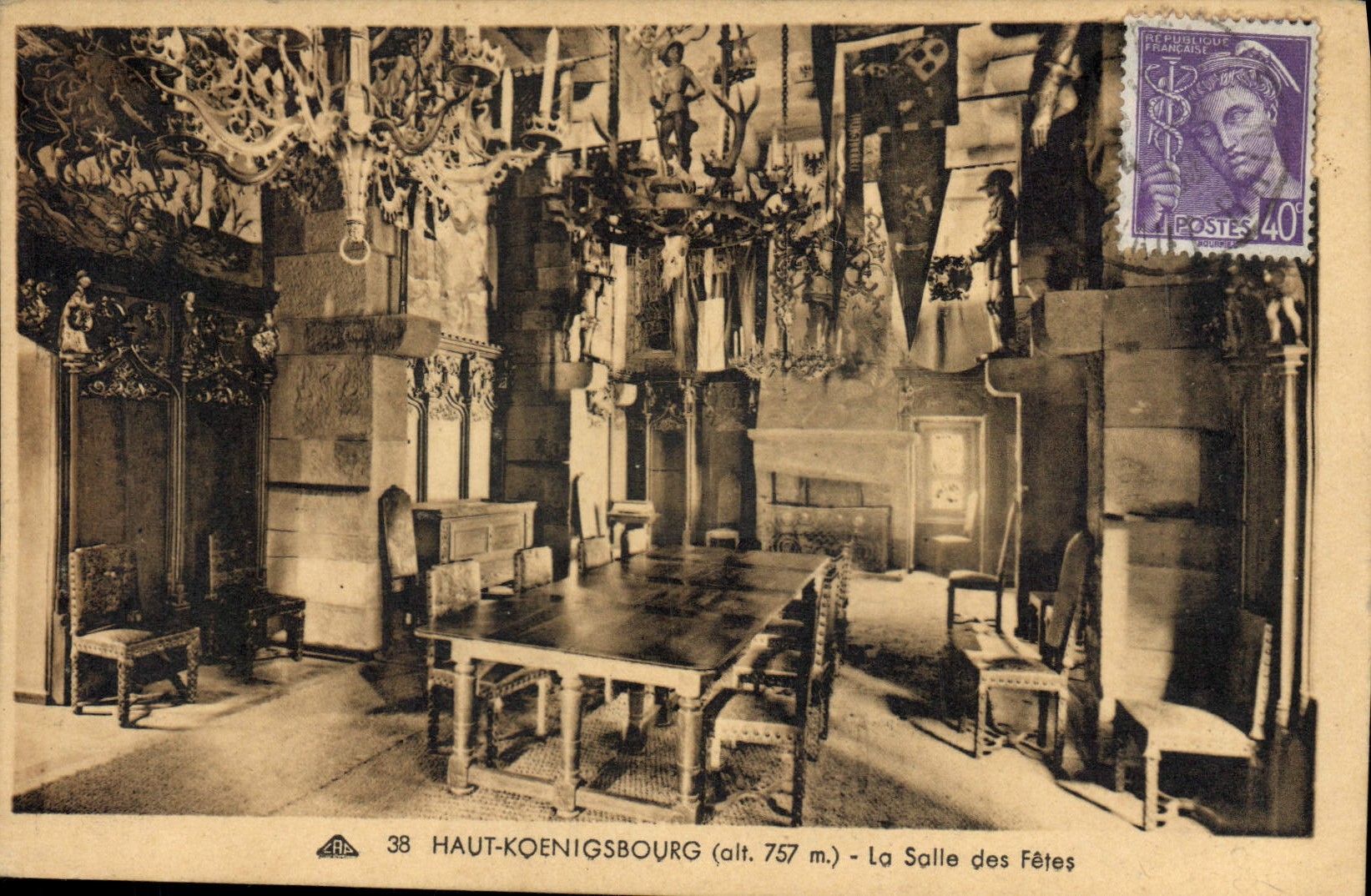 CPA Haut Koenigsbourg La Salle des Fetes