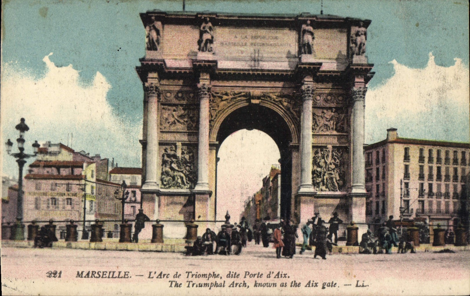 CPA Marseille L'Arc de Triomphe dile Porte d'Aix