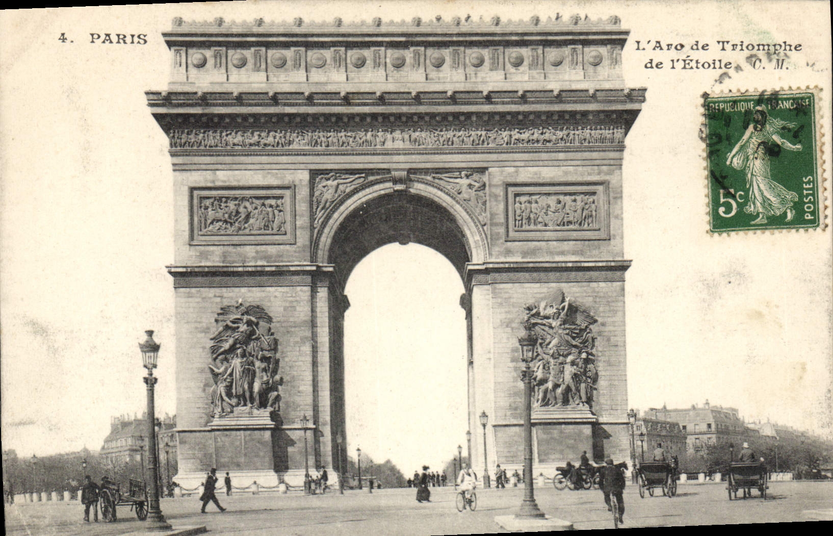 CPA Paris L'Arc de Triomphe de l'Etoile