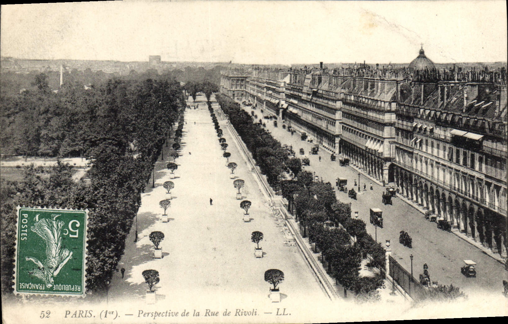 CPA Paris Perspective de la Rue de Rivoli