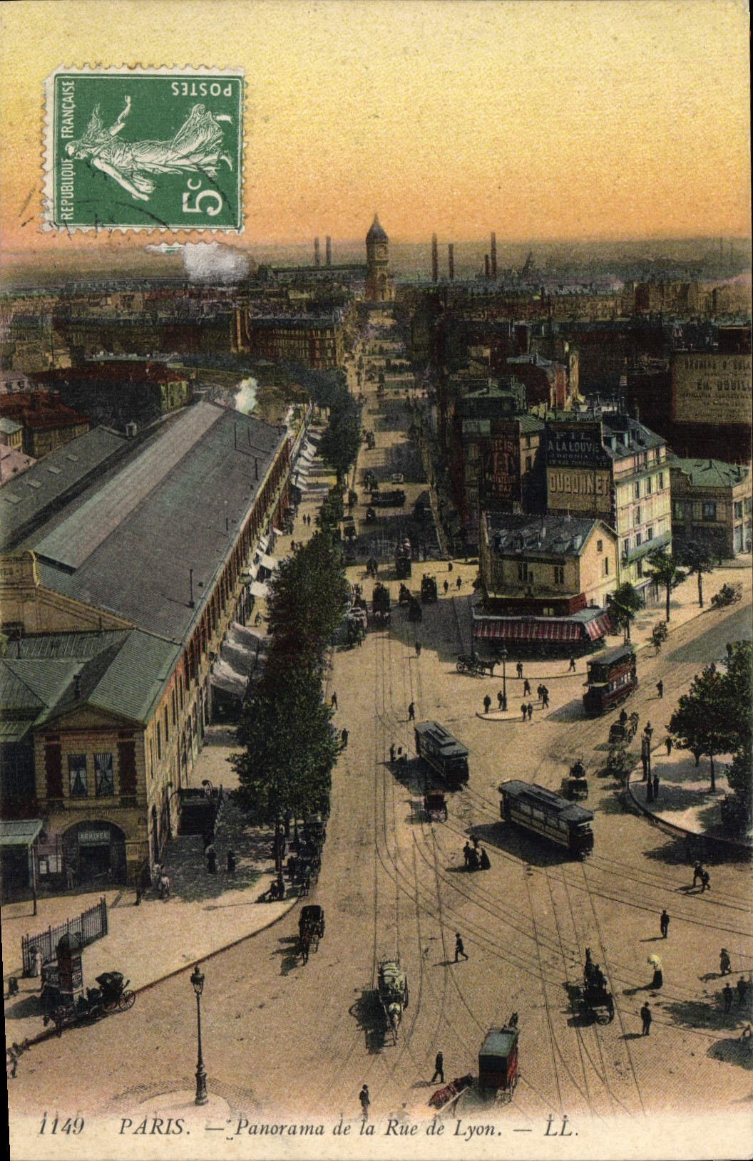 CPA Paris Panorama de la Rue de Lyon