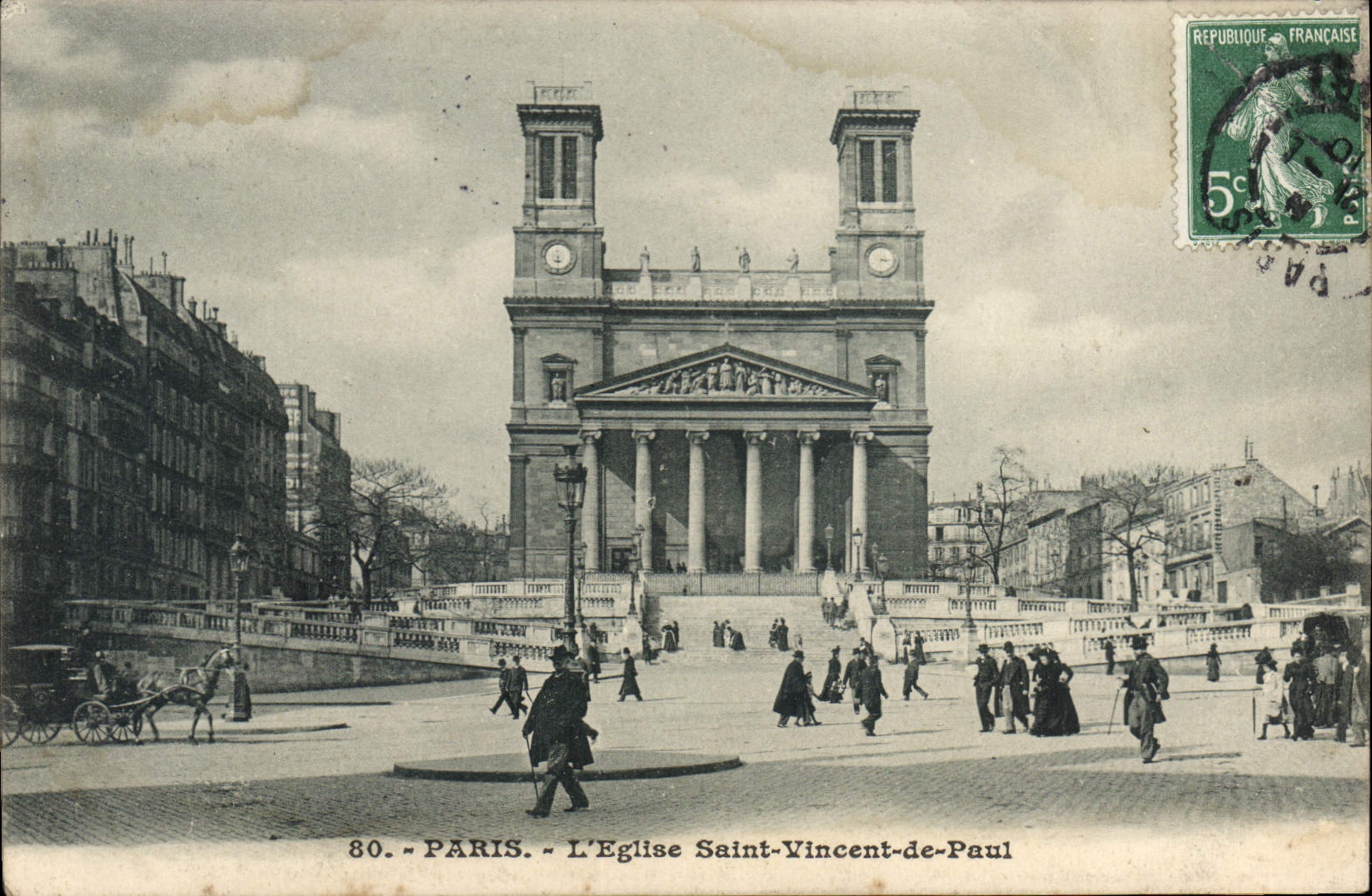CPA Paris L'Eglise Saint Vincent de Paul