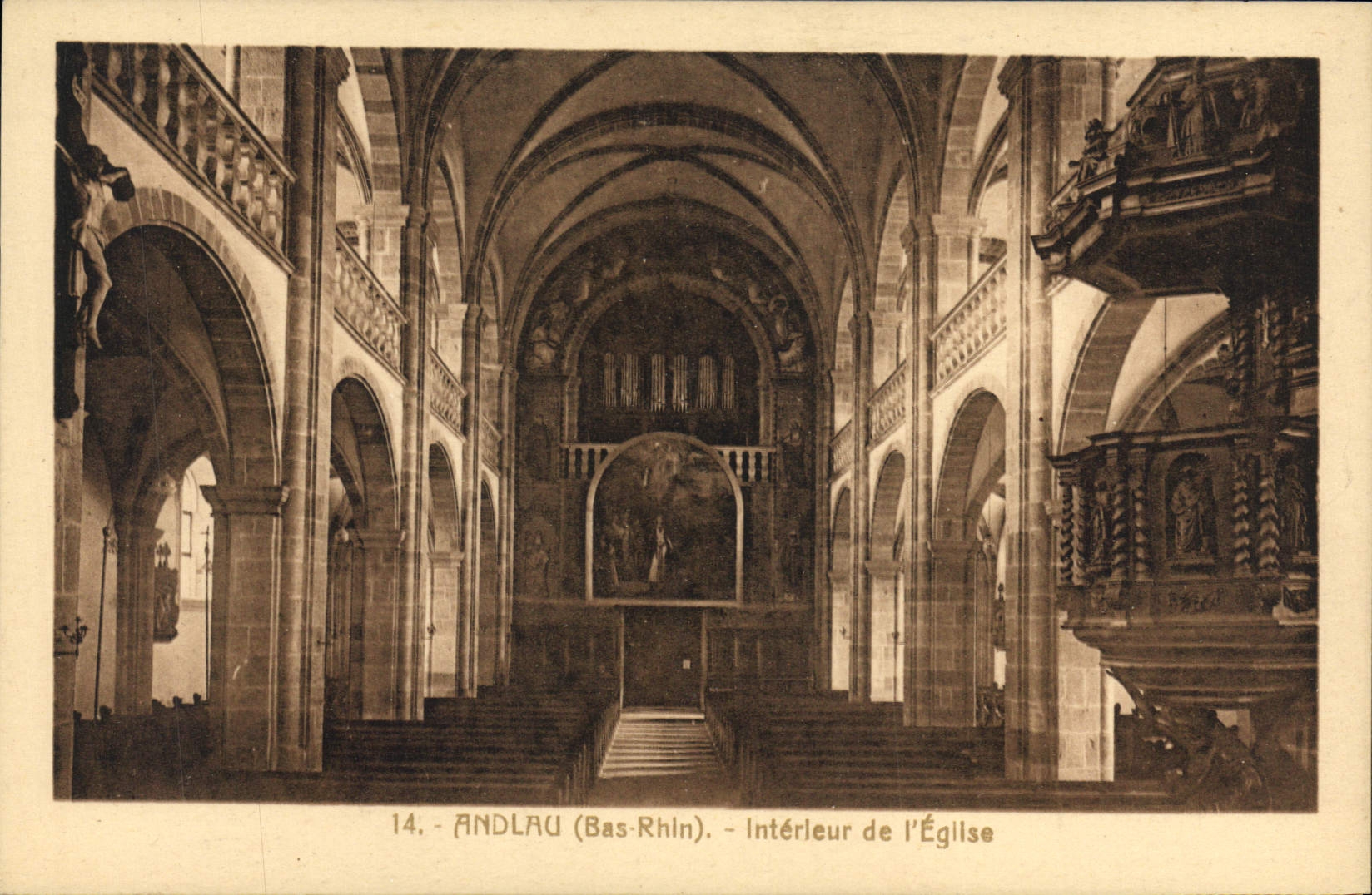 CPA Andlau Bas Rhin Interieur de l'Eglise