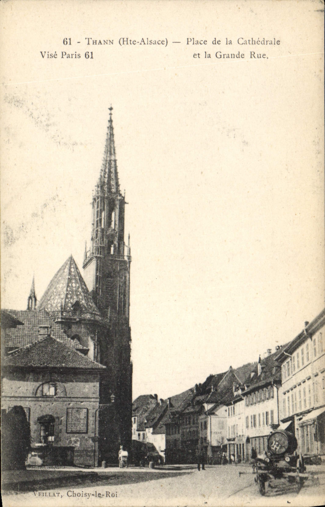 CPA Thann Hte Alsace Place de la Cathedrale et la Grande Rue 