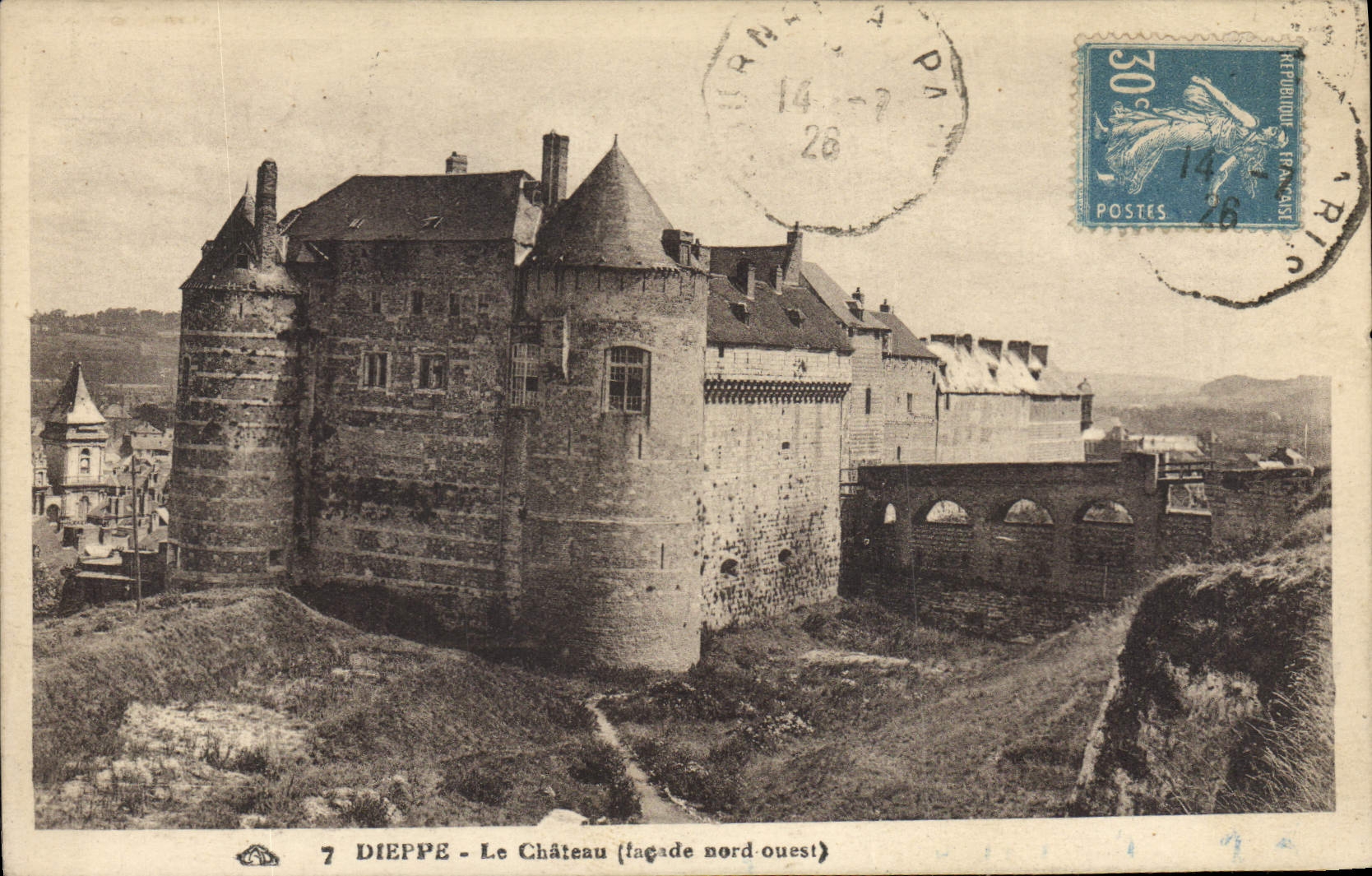 CPA Dieppe Le Chateau Facade Nord Ouest 