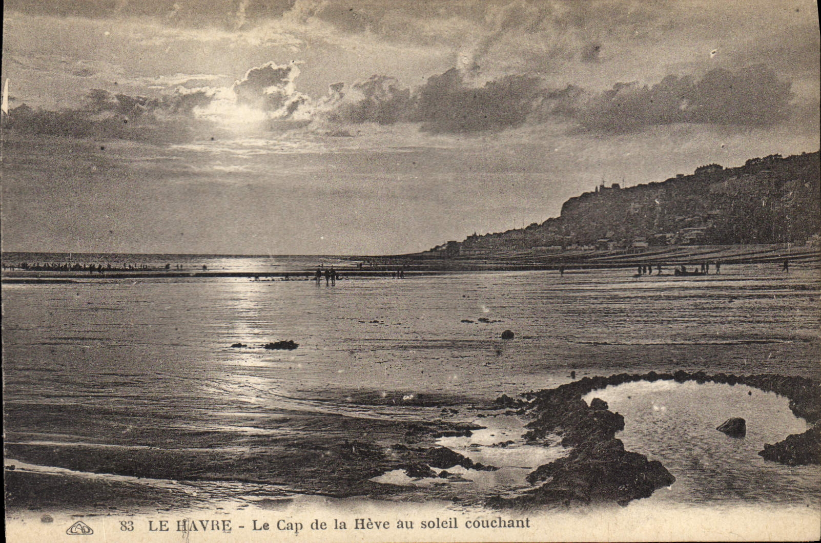 CPA Le Havre Le Cap de La Heve au Soleil Couchant