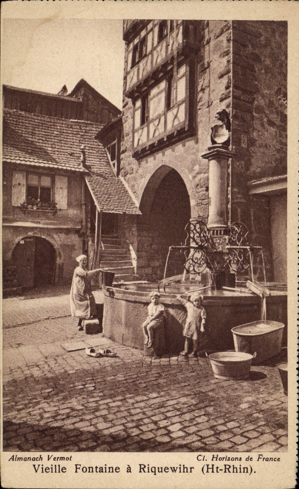 CPA Vieille Fontaine a Riquewihr Ht Rhin